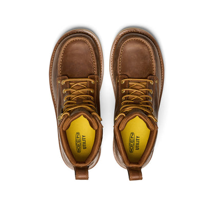 Men's Cincinnati 6" Boot (Soft Toe) x Noon Goons  Leather Brown/Off White | Keen