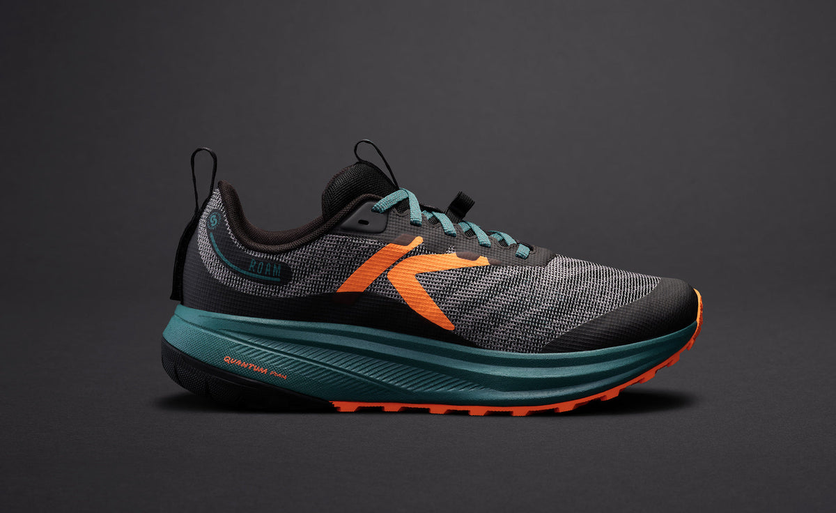 Men's Roam Trail Running Shoe Black/Orange Peel | Keen