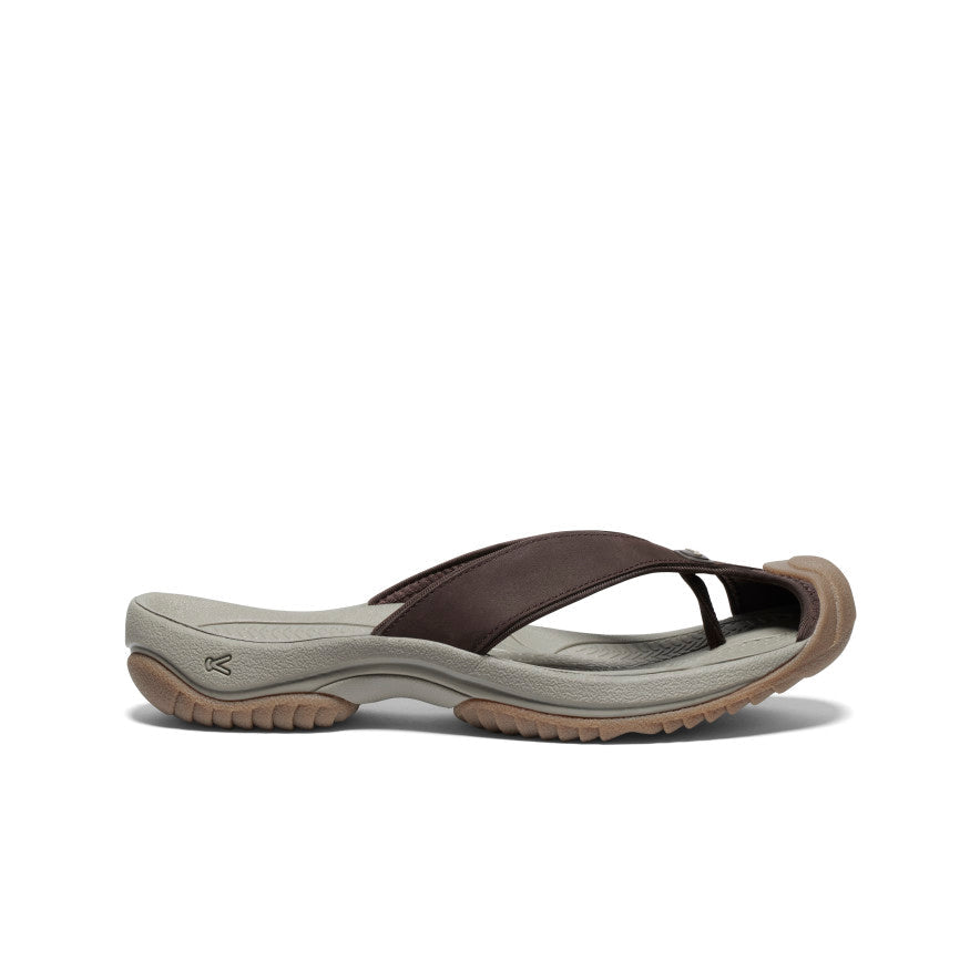 Men's Waimea Leather Flip-Flop Java/Plaza Taupe | Keen