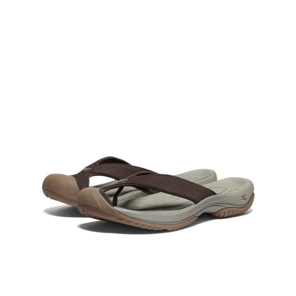 Men's Waimea Leather Flip-Flop Java/Plaza Taupe | Keen