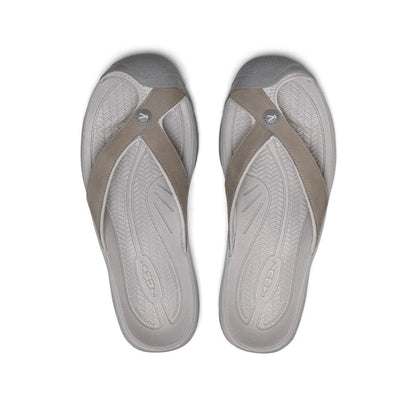 Men's Waimea Leather Flip-Flop Monochrome/Steel Grey | Keen