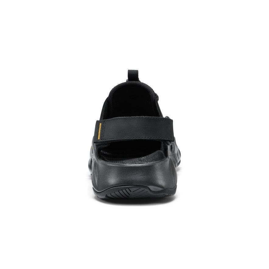Men's Hyperport Fisherman Leather Sandal Black/Keen Yellow | Keen