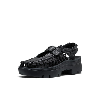 All Gender UNEEK PLT Mary Jane Sneaker Black Smooth Lea | Keen