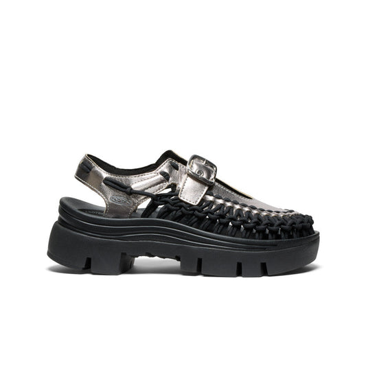 All Gender UNEEK PLT Mary Jane Sneaker Silver/Black | Keen