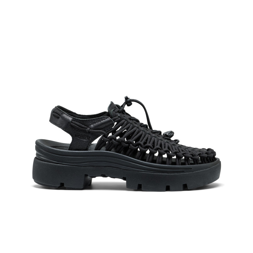 All Gender UNEEK PLT Sneaker Black Smooth Lea | Keen