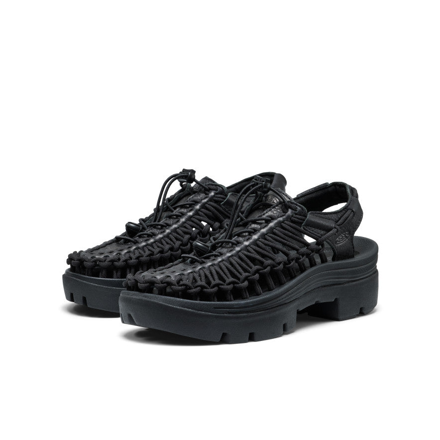All Gender UNEEK PLT Sneaker Black Smooth Lea | Keen