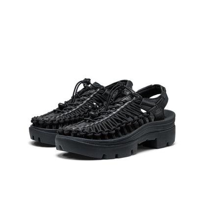 All Gender UNEEK PLT Sneaker Black Smooth Lea | Keen