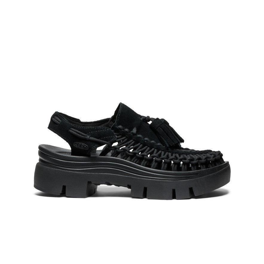 All Gender UNEEK PLT Tassel Sneaker Black/Black | Keen