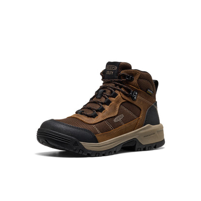 Women's Skokie Waterproof Work Boot (Soft Toe) Bison/Black | Keen