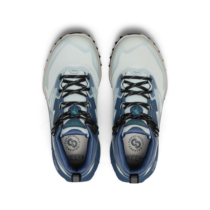 Women's Zionic NXT Waterproof Hiking Boot Ballad Blue/Winter Green | Keen