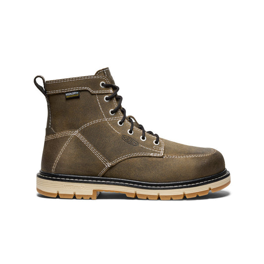 Women's San Jose 6" Waterproof 90° Heel Boot (Aluminum Toe) Steel Grey/Gum | Keen