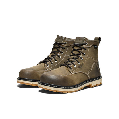 Women's San Jose 6" Waterproof 90° Heel Boot (Aluminum Toe) Steel Grey/Gum | Keen
