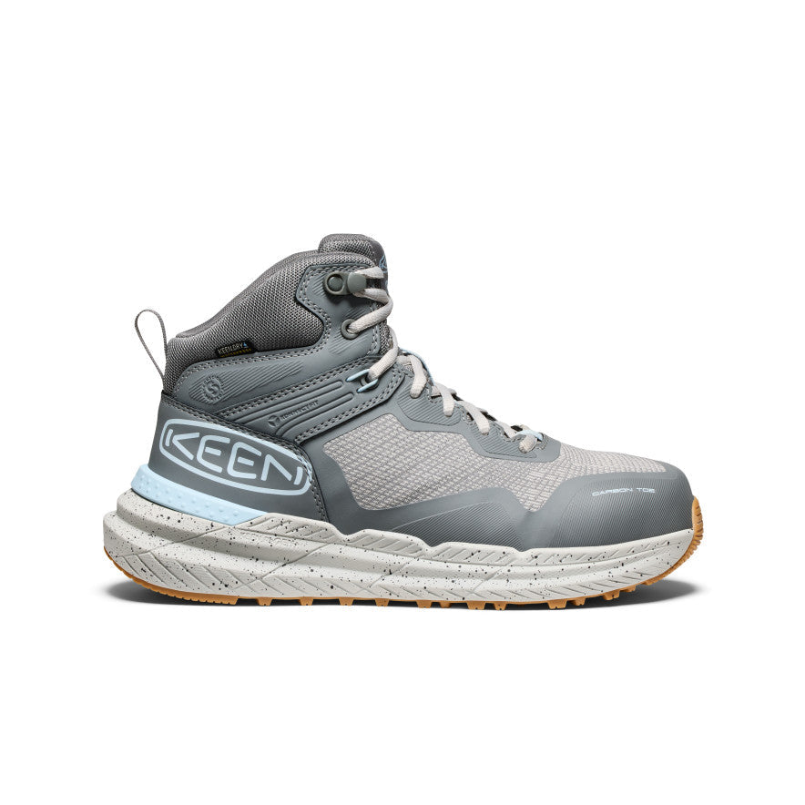 Women's Synchro Waterproof Work Boot (Carbon Toe) Steel Grey/Gum | Keen