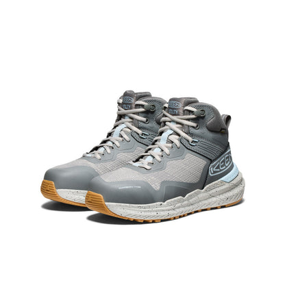 Women's Synchro Waterproof Work Boot (Carbon Toe) Steel Grey/Gum | Keen