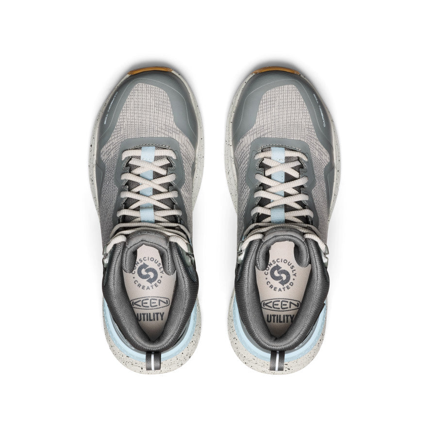 Women's Synchro Waterproof Work Boot (Carbon Toe) Steel Grey/Gum | Keen