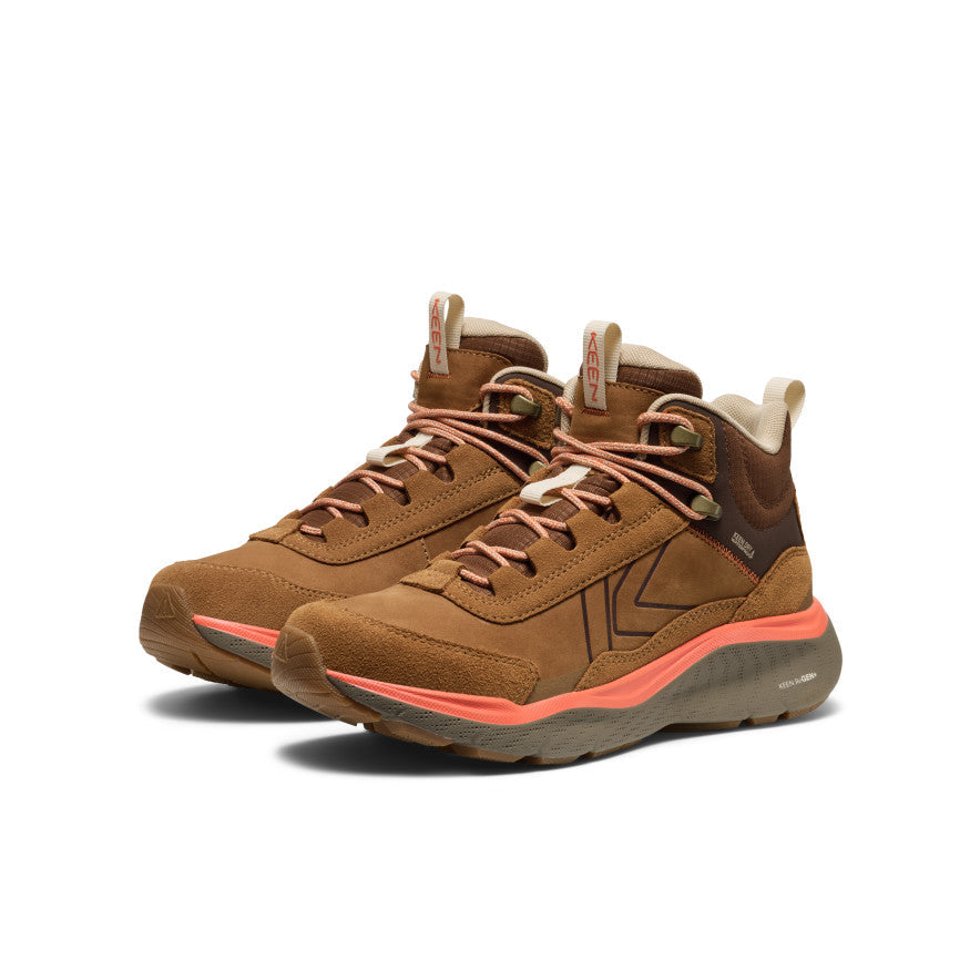 Women's Leiki Waterproof Leather Hiking Boot Chipmunk/Bison | Keen