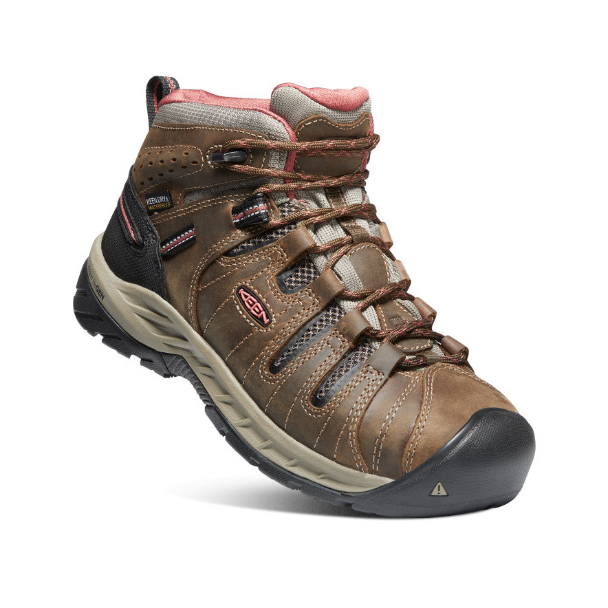Women's Flint II Waterproof Boot (Soft Toe) Cascade Brown/Brick Dust | Keen