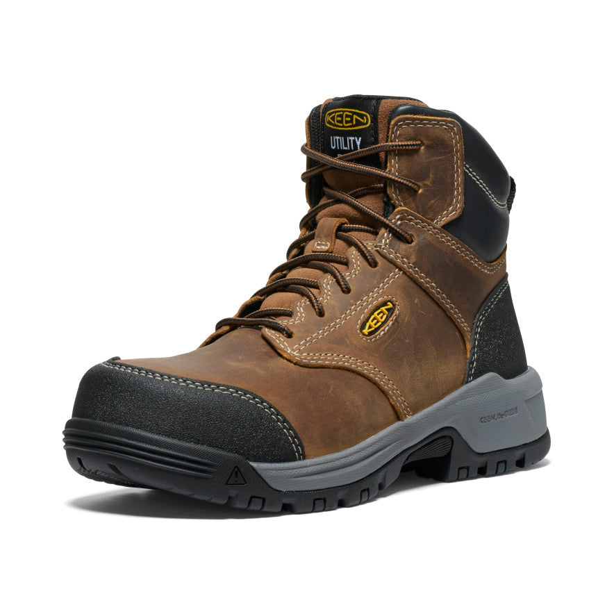 Women's Evanston 6" ESD Boot (Carbon Toe) Bison/Black | Keen