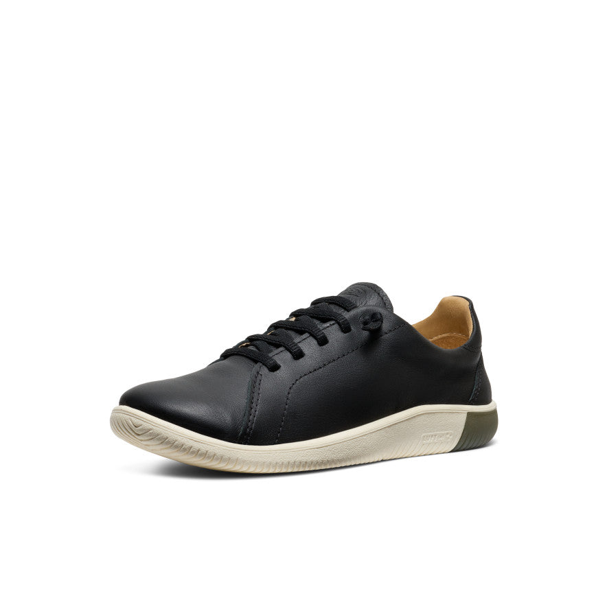 Women's KNX Leather Sneaker Black/Star White | Keen