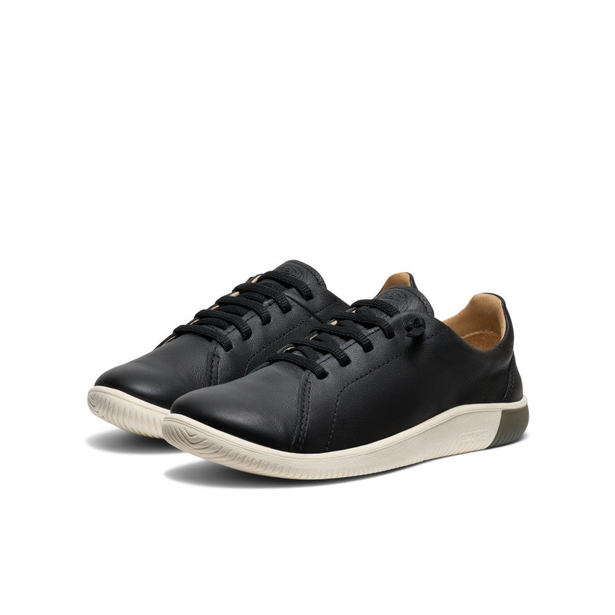 Women's KNX Leather Sneaker Black/Star White | Keen