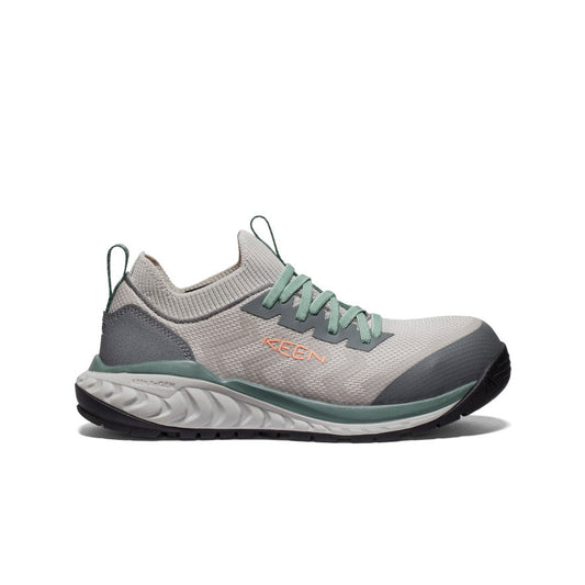 Women's Arvada Shift Work Sneaker (Carbon Toe) Steel Grey/Granite Green | Keen