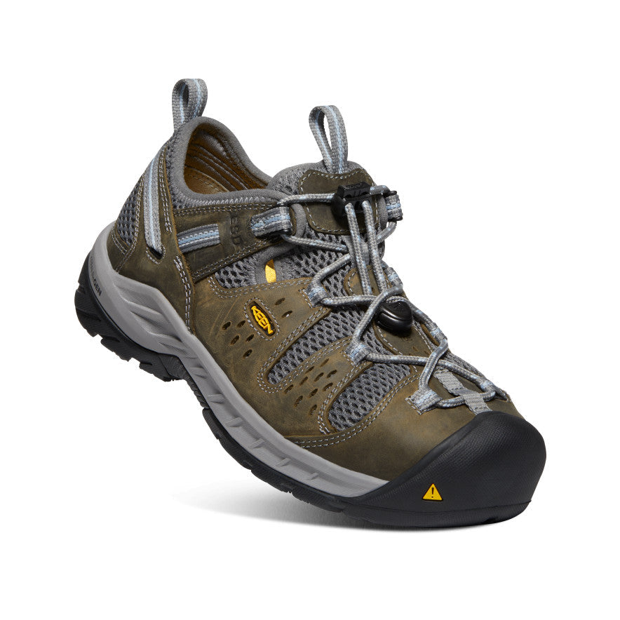 Women's Atlanta Cool II ESD (Steel Toe) Gargoyle/Blue Fog | Keen