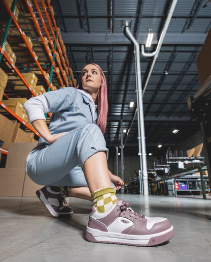 Women's Overton Work Shoe (Carbon Toe) Star White/Black | Keen