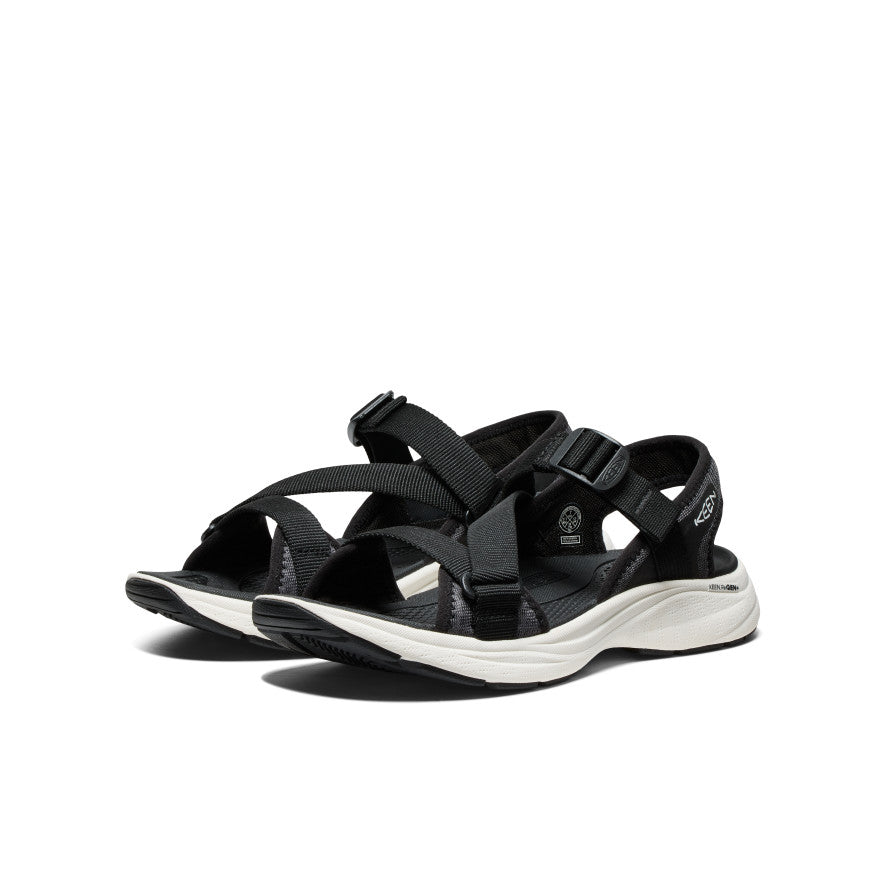 Women's Leiki Open-Toe Sandal Black/Star White | Keen
