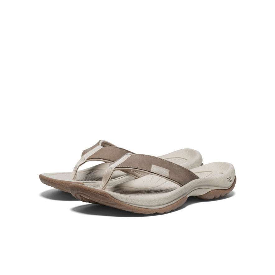 Women's Kona Leather Flip-Flop Brindle/Silver Birch | Keen