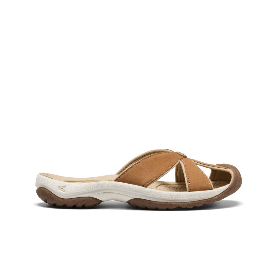 Women's Bali Leather Slide Sandal Chipmunk/Birch | Keen