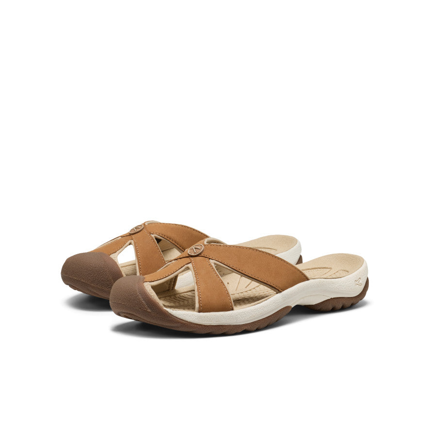 Women's Bali Leather Slide Sandal Chipmunk/Birch | Keen