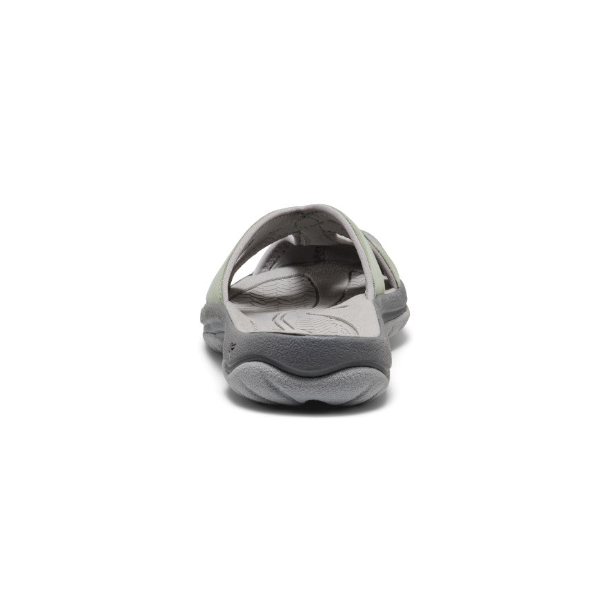 Women's Bali Leather Slide Sandal Lily Pad/Steel Grey | Keen