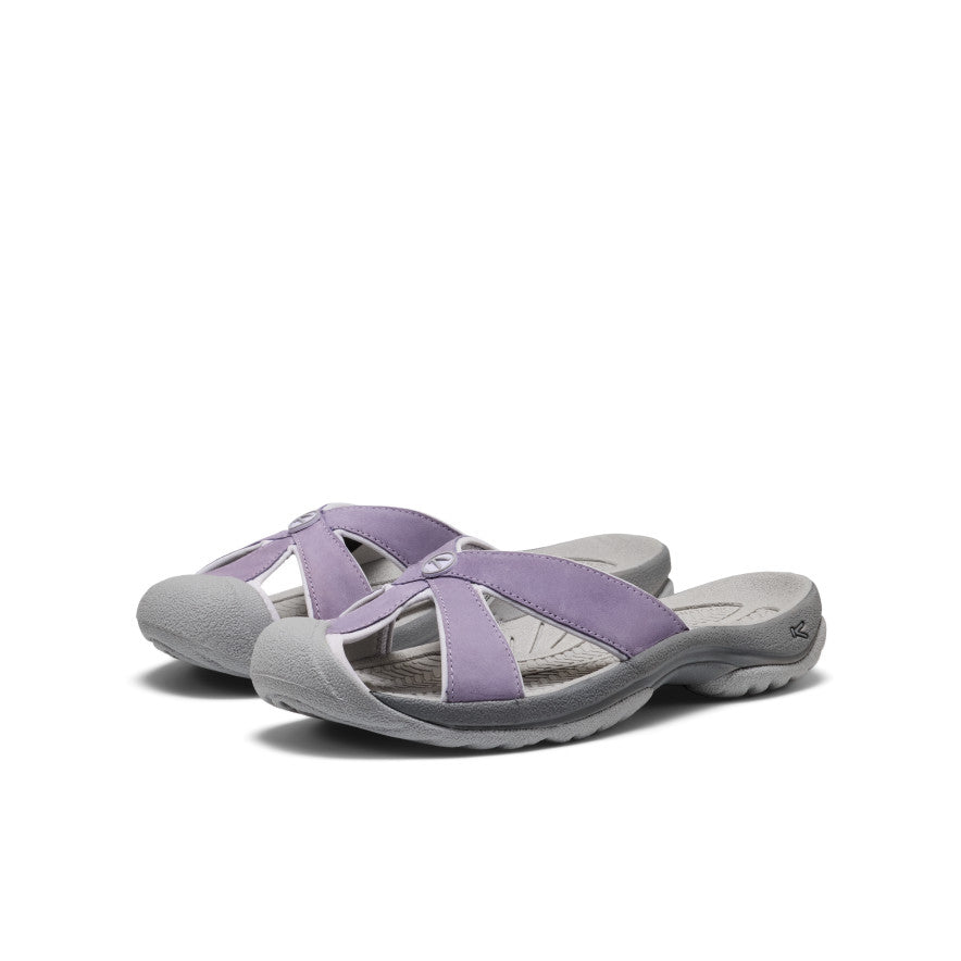 Women's Bali Leather Slide Sandal Purple Haze/Steel Grey | Keen