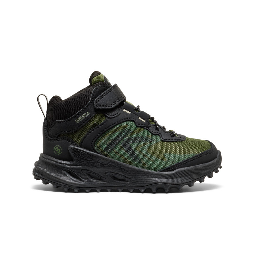 Little Kids' Zionic Waterproof Hiker Black/Bronze Green | Keen