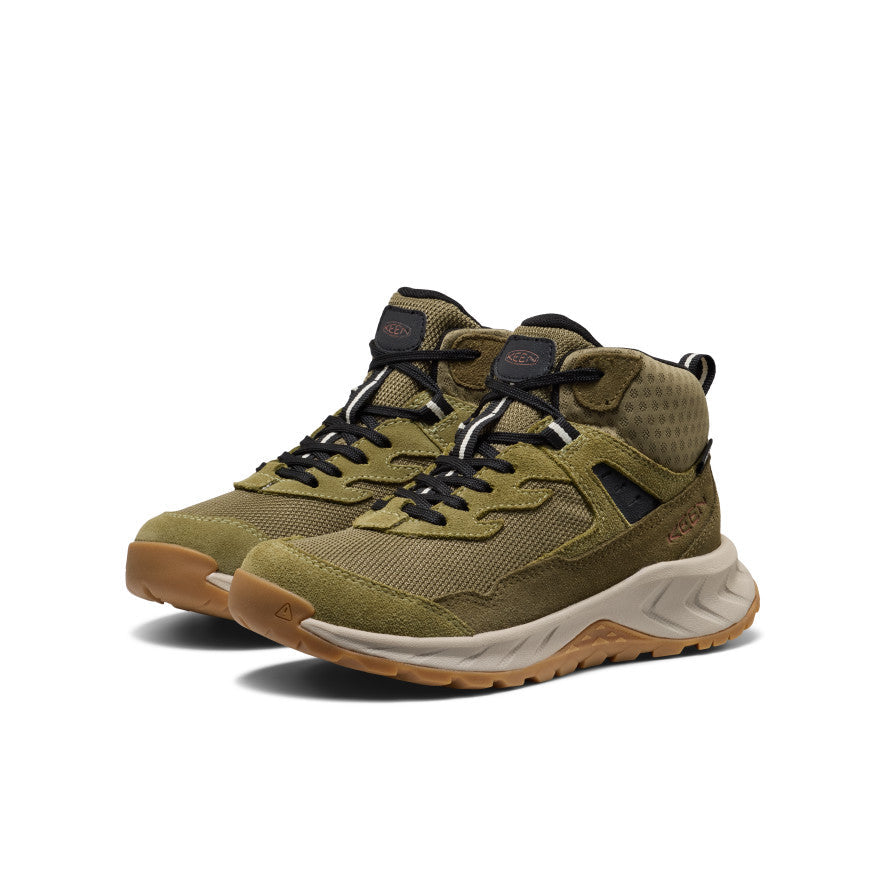 Big Kids' Hightrail Waterproof Hiking Boot Dark Olive/Martini Olive | Keen