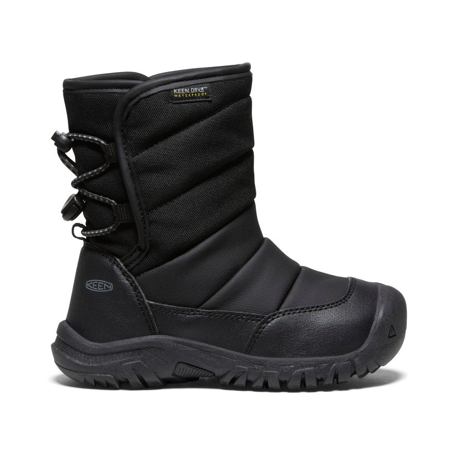 Little Kids' Puffrider Waterproof Winter Boot Black/Steel Grey | Keen