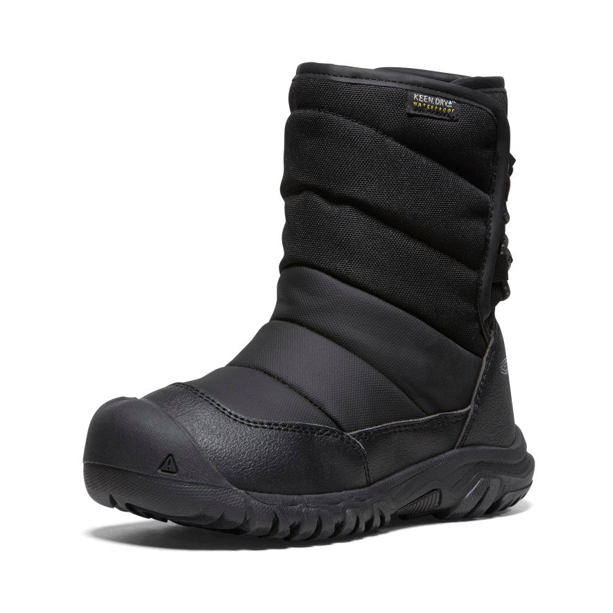 Little Kids' Puffrider Waterproof Winter Boot Black/Steel Grey | Keen