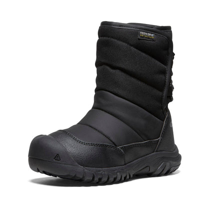 Little Kids' Puffrider Waterproof Winter Boot Black/Steel Grey | Keen