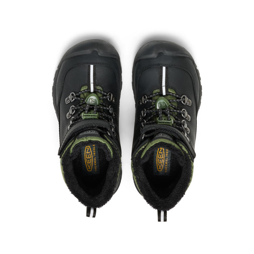 Little Kids' Kanibou Waterproof Winter Boot Black/Bronze Green | Keen