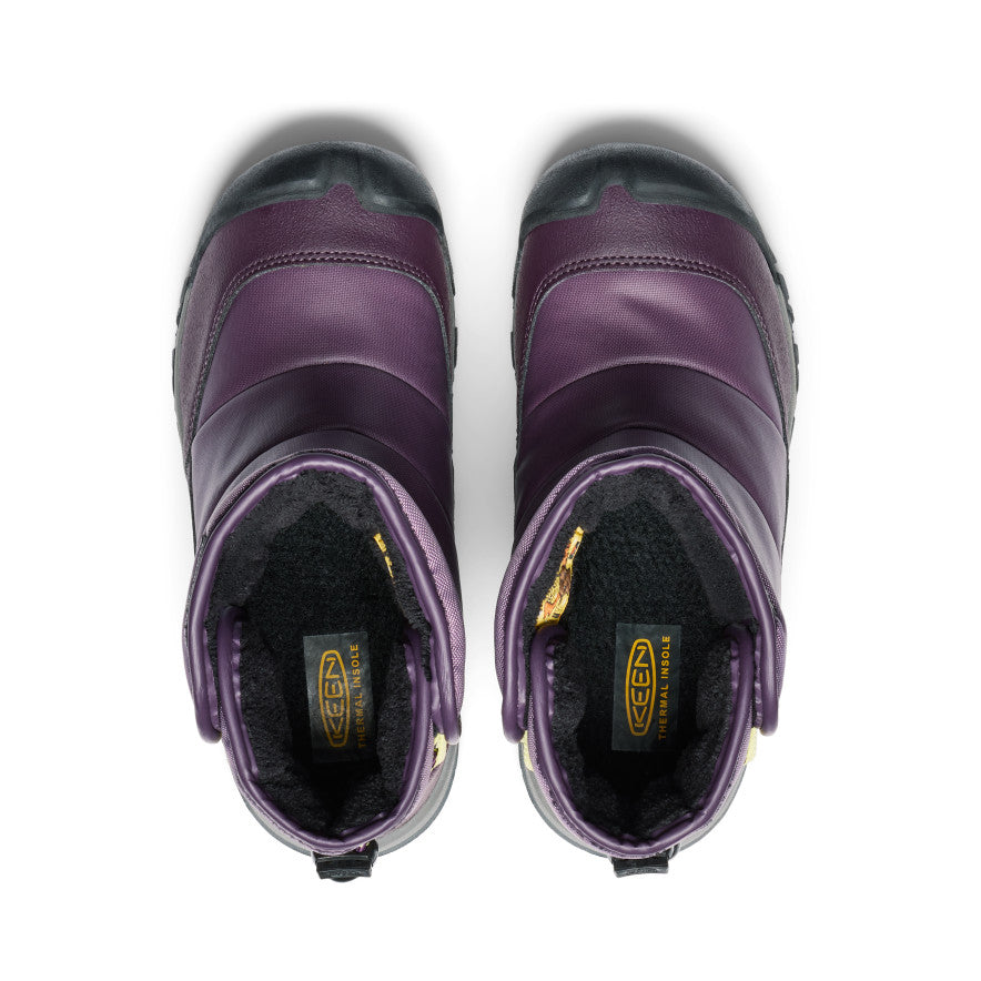 Big Kids' Puffrider Waterproof Winter Boot Black Plum/Daiquiri Green | Keen