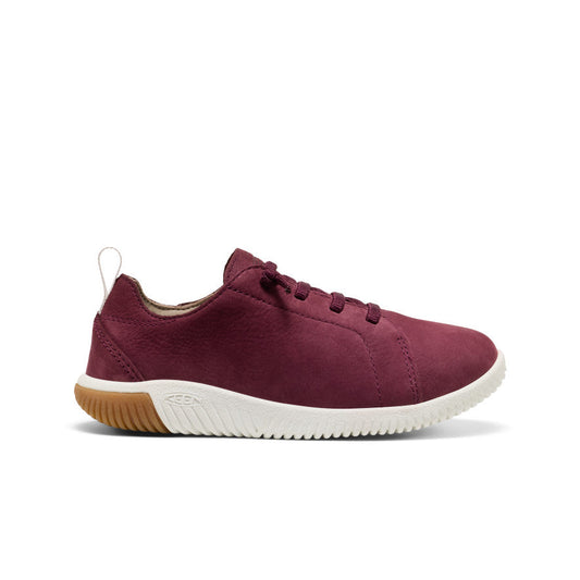 Big Kids' KNX Leather Sneaker Fig/Star White | Keen
