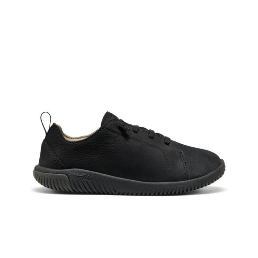 Big Kids' KNX Leather Sneaker Triple Black | Keen
