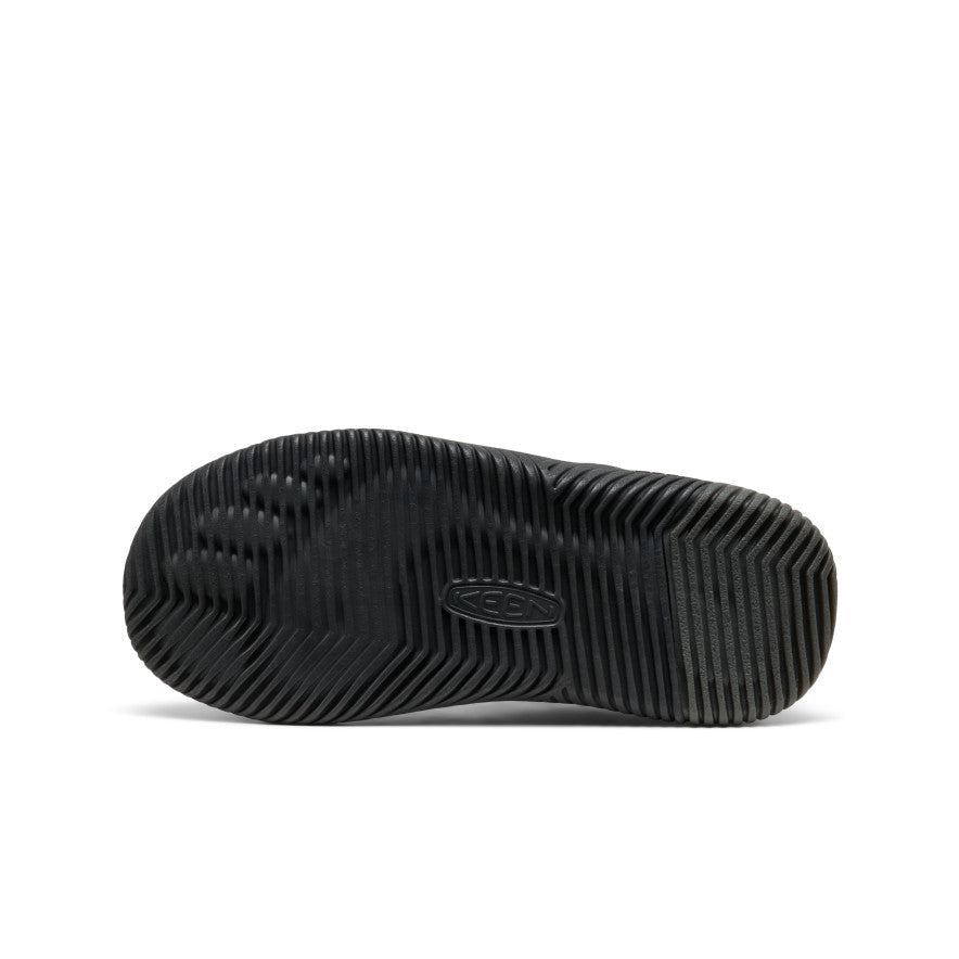 Big Kids' KNX Leather Sneaker Triple Black | Keen