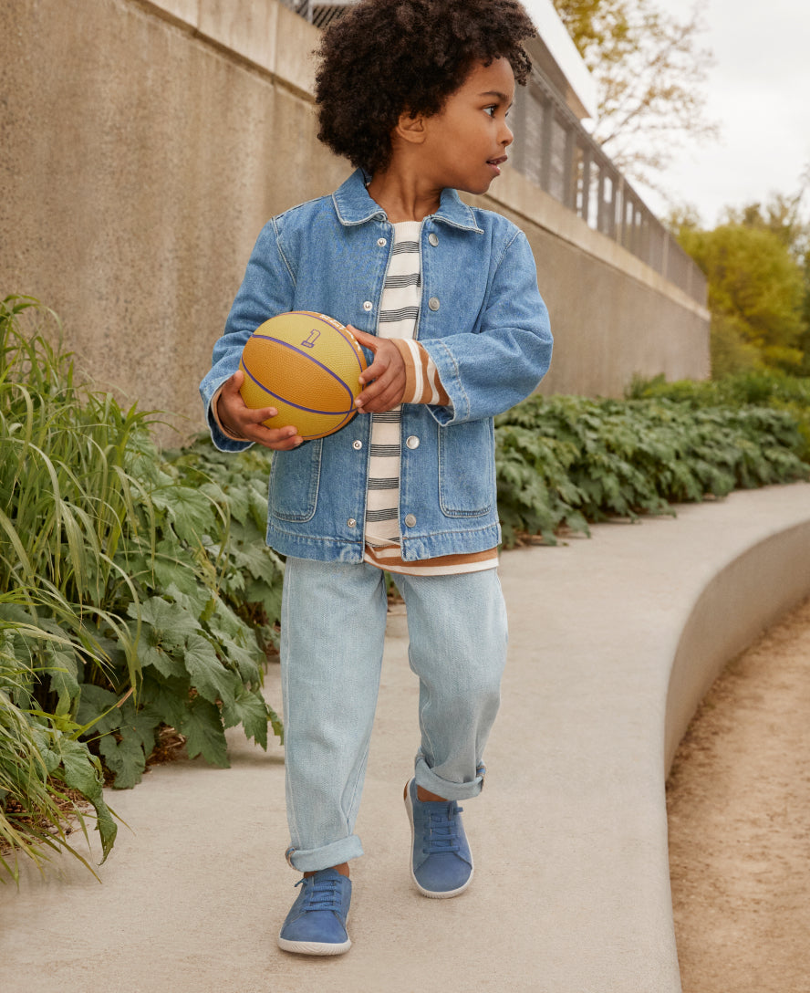 Little Kids' KNX Leather Sneaker Coronet Blue/Vapor | Keen