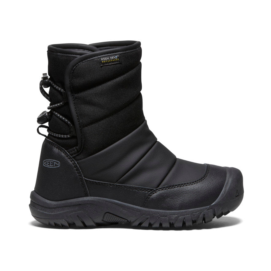 Big Kids' Puffrider Waterproof Winter Boot Black/Steel Grey | Keen