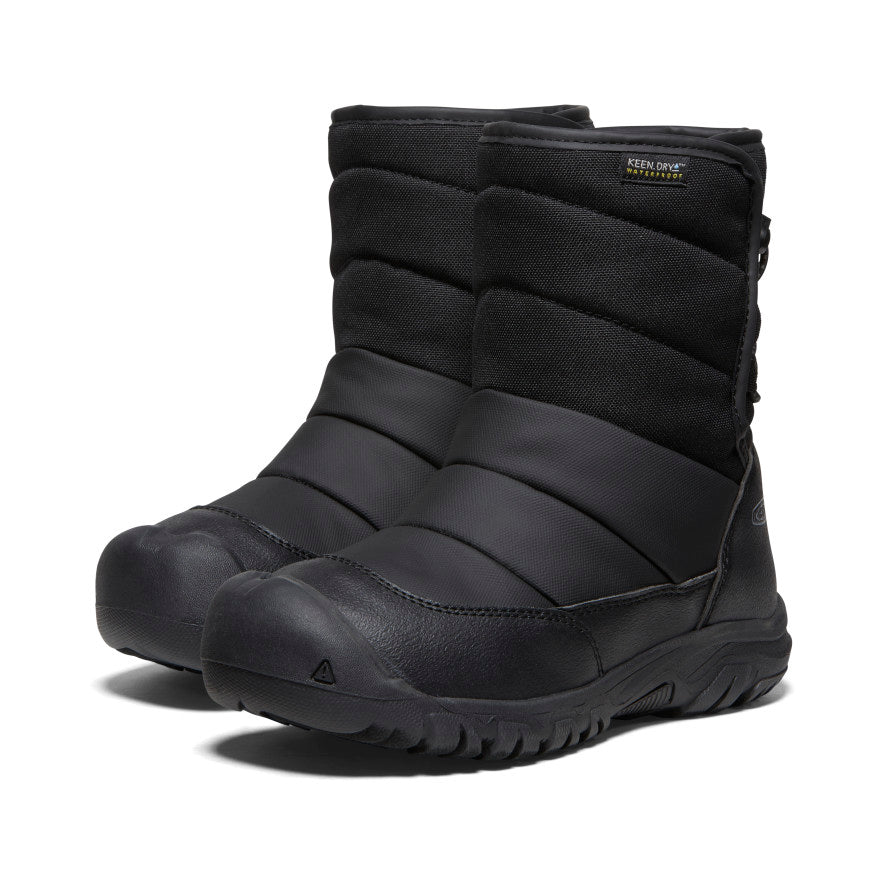 Big Kids' Puffrider Waterproof Winter Boot Black/Steel Grey | Keen