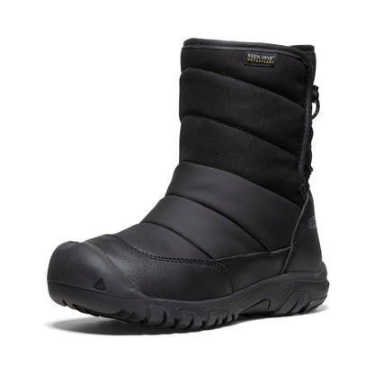 Big Kids' Puffrider Waterproof Winter Boot Black/Steel Grey | Keen