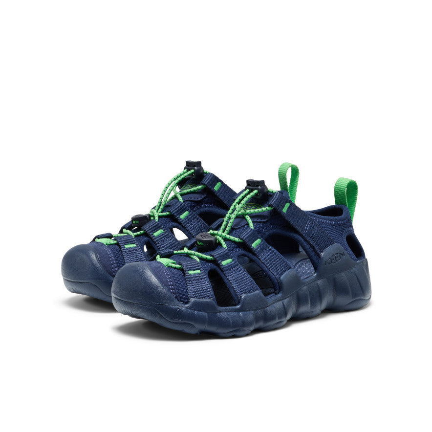 Big Kids' Hyperport H2 Sandal Naval Academy/Vibrant Green | Keen